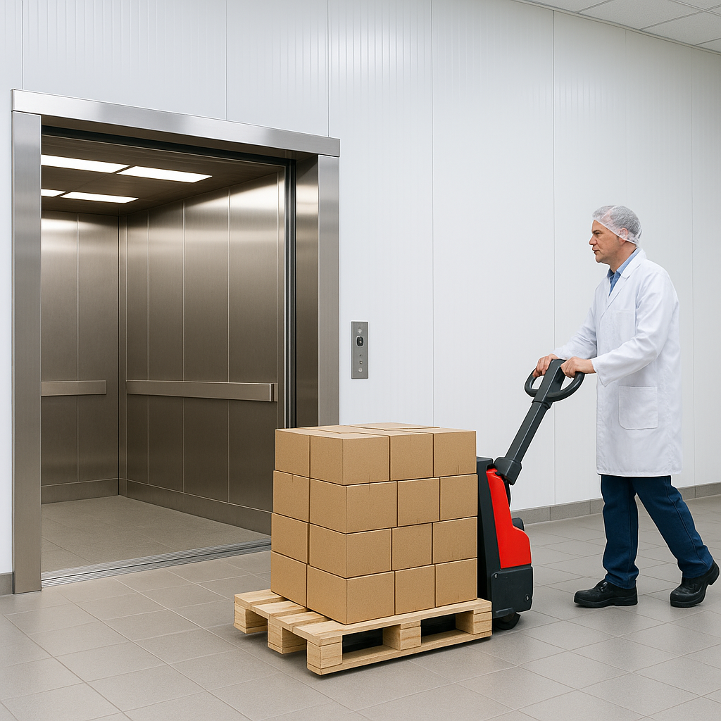 Ascensores montacargas en la industria alimentaria